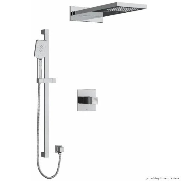 RioBel Chrome Reflet Thermostatic Shower System - Precise Temp Control KIT2745RFC