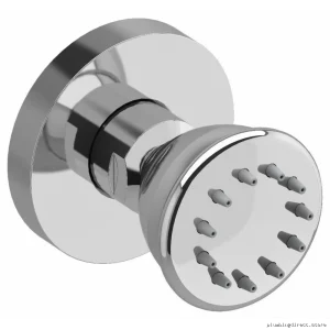 Chrome Round Shower Body Spray - RIOBEL 390C Single Function