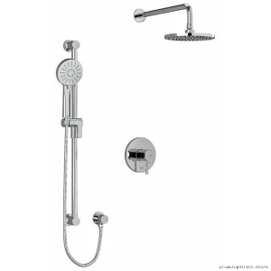 RIOBEL Chrome Shower Faucet Trim Kit with Edge Design TKIT323EDTMC