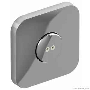 RIOBEL Chrome Square Shower Head - Single Function Wall Spray 379C