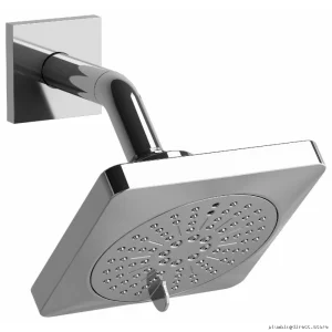 Riobel Chrome Square Shower Head with Dual Spray Settings