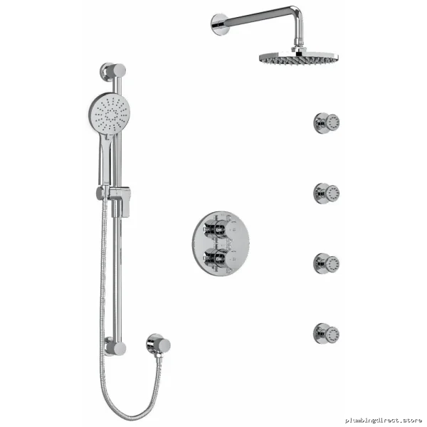RIOBEL Chrome Thermostatic Shower Faucet with Scald Guard