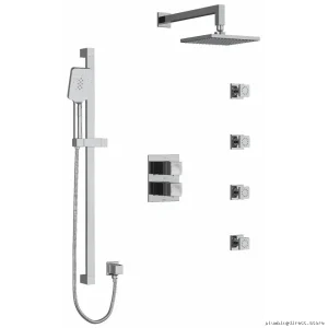 RioBel Chrome Thermostatic Shower System - Precise Temperature Control KIT446RFC