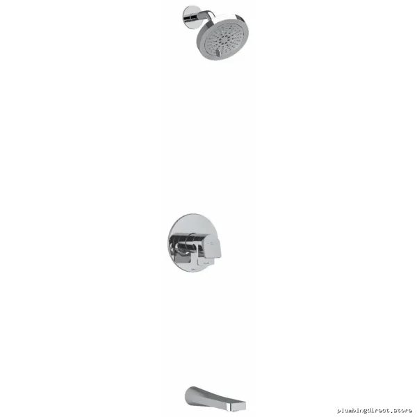 RIOBEL Chrome Thermostatic Shower Faucet Kit with Tub Spout KIT4744ODC