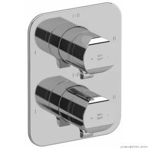 RIOBEL Chrome Thermostatic Valve Trim (TSA46C) - 6-Function Easy Temperature Control