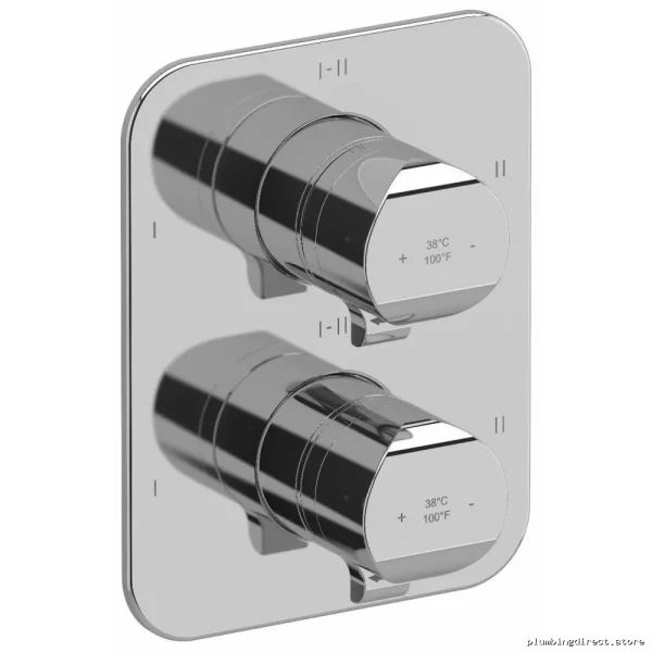 RIOBEL Chrome Thermostatic Valve Trim (TSA46C) - 6-Function Easy Temperature Control