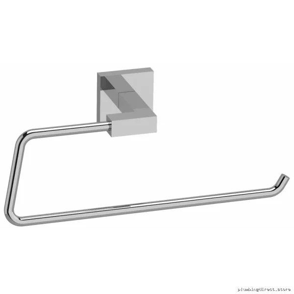RIOBEL Kubik Chrome Towel Ring - Modern Bathroom & Shower Accessory KS7C