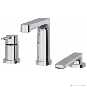 RIOBEL Chrome 3-Hole Tub Faucet with Hand Shower Nibi Deck Mount TNB10C