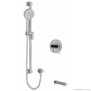 Riobel Designer Chrome Tub Shower Faucet Trim - Bathroom Upgrade