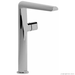 RIOBEL Chrome Bathroom Faucet - 1.2 GPM Parabola Vessel Sink, Knob Handle PBL01C