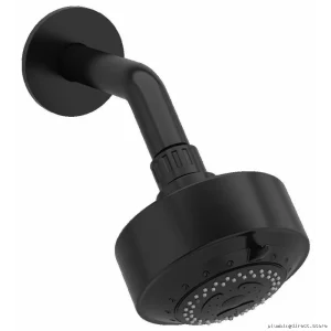 Eco-Friendly Triple-Jet Shower Head with Adjustable Arm - Black P358BK Riobel Pro