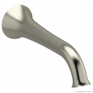 RIOBEL Edge Tub Spout - Elegant Design for Modern Bathrooms, Brushed Nickel Finish