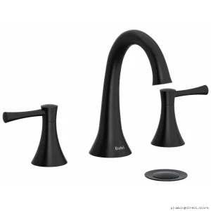 RIOBEL Edge Widespread Lever-Handle Bathroom Faucet 1.2 GPM Water-Saving - Black ED08LBK
