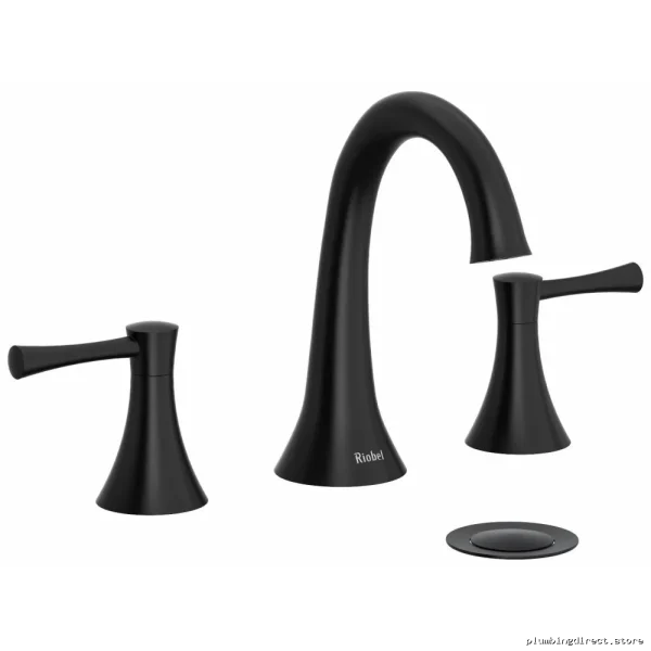 RIOBEL Edge Widespread Lever-Handle Bathroom Faucet 1.2 GPM Water-Saving - Black ED08LBK