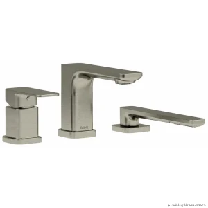 RIOBEL TEQ16BN Equinox 3-Hole Deck Mounted Tub Filler Kit in Brushed Nickel