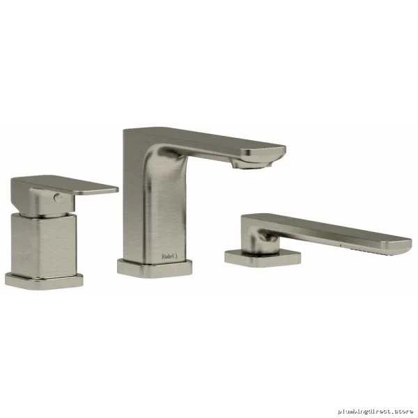RIOBEL TEQ16BN Equinox 3-Hole Deck Mounted Tub Filler Kit in Brushed Nickel