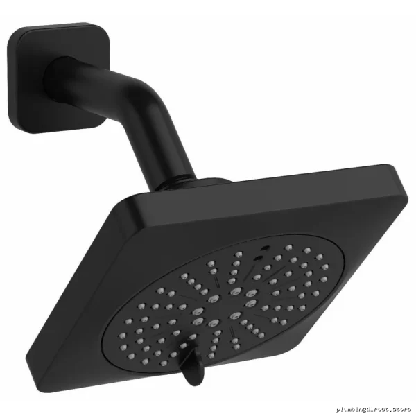RIOBEL Salome Equinox 6 Rain + Handheld Shower Head - 1.8 GPM Square Design in Black