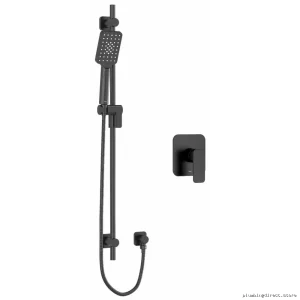RIOBEL Equinox Thermostatic Shower System in Black with PEX