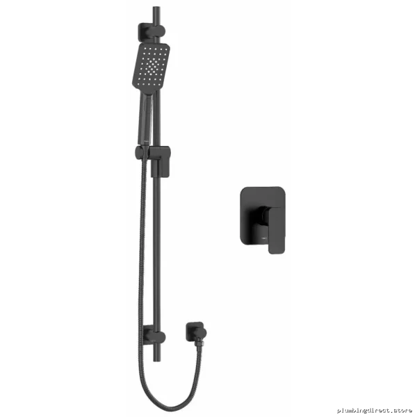 RIOBEL Equinox Thermostatic Shower System in Black with PEX