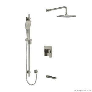 Equinox Tub & Shower Faucet Trim Kit - Brushed Nickel Finish TKIT1345EQBN RIOBEL