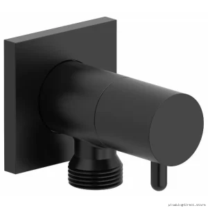 RIOBEL Handshower Outlet with Quick-Release Shutoff Valve - Black 760BK