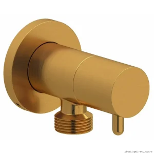 RioBel Handshower Outlet Featuring Shutoff Valve - Brushed Gold Finish 790BG