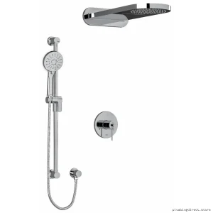 Chrome Thermostatic Shower Faucet Kit with Temperature Control - RIOBEL KIT2745CSTMC
