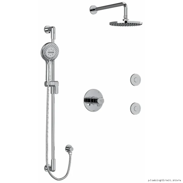 Parabola Thermostatic Shower Faucet with Easy PEX Expansion Chrome Kit - KIT3545PBC-EX RIOBEL