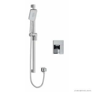 Riobel Chrome Kubik Shower Faucet - Pressure Balance, PEX Expansion Connection US54C-EX