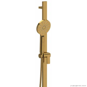RIOBEL Luxury Brushed Gold Handshower with Three Function Slide Bar