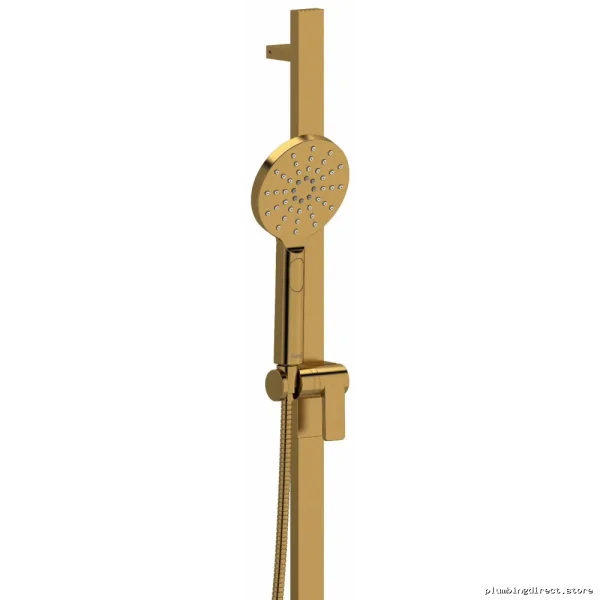 RIOBEL Luxury Brushed Gold Handshower with Three Function Slide Bar