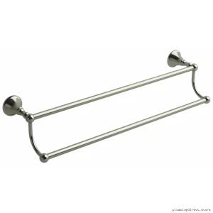 RioBel Momenti 24-Inch Brushed Nickel Double Bathroom Towel Bar MM6BN