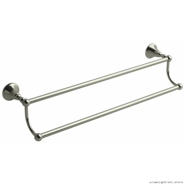 RioBel Momenti 24-Inch Brushed Nickel Double Bathroom Towel Bar MM6BN