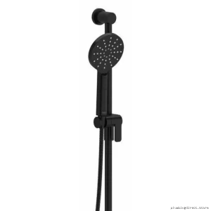 RIOBEL 4-Function Handheld Shower with 31-Inch Slide Bar and 1.8 GPM High Pressure - Black Finish