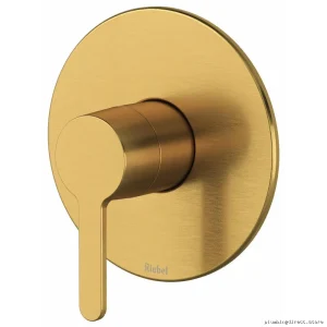 RioBel Nibi Brushed Gold Pressure Balance Shower Valve Trim TNB51BG