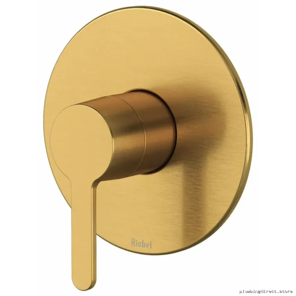 RioBel Nibi Brushed Gold Pressure Balance Shower Valve Trim TNB51BG