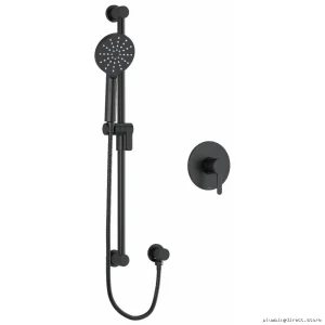 Black Pressure Balance Shower Valve NB54BK by RIOBEL - Nibi Series