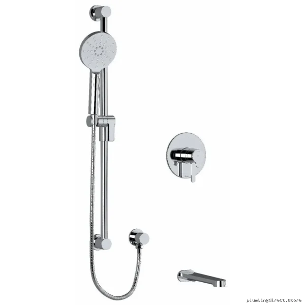 RIOBEL Nibie Chrome Tub & Shower Faucet Trim Complete Set - Easy Install TKIT1244NBC