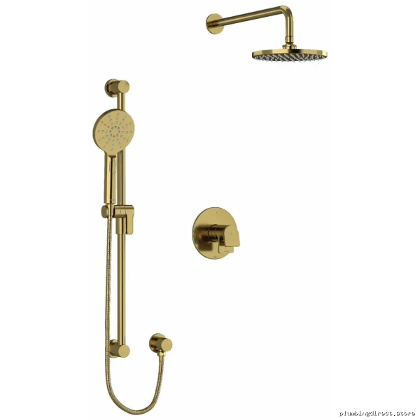 Brushed Gold Modern Shower Trim Kit - RioBel Ode Series
