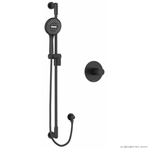 RIOBEL Parabola Pressure Balance Shower Faucet - Black PB54BK | Reliable Steady Flow Shower