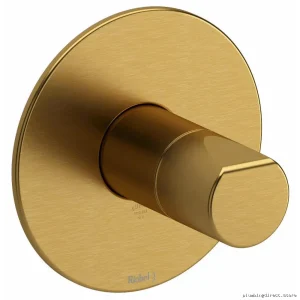 Pressure Balance Valve Trim Brushed Gold Finish TPB51BG - RioBel Parabola