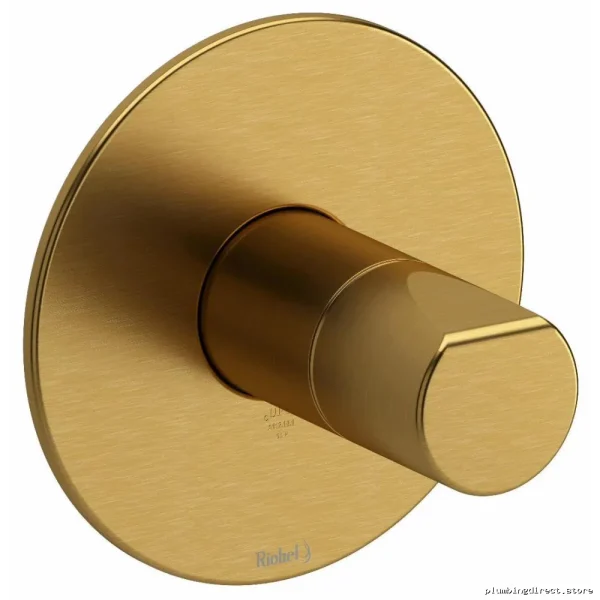 Pressure Balance Valve Trim Brushed Gold Finish TPB51BG - RioBel Parabola