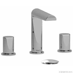RIOBEL Chrome Bathroom Faucet - Parabola Widespread, 1.2 GPM, Knob Handles