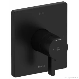 Black 3-Way Shower Temperature Control Valve - Riobel Paradox