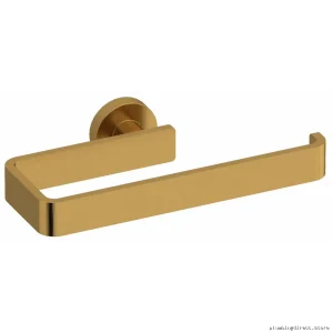 RIOBEL Paradox Brushed Gold Towel Ring - Modern Bathroom Accessory