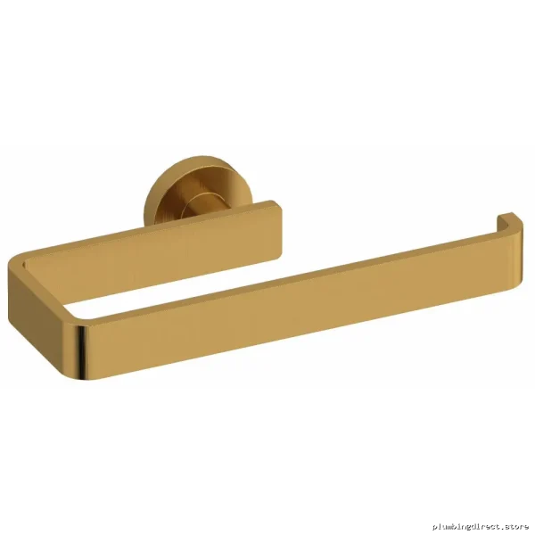 RIOBEL Paradox Brushed Gold Towel Ring - Modern Bathroom Accessory