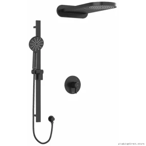 Paradox Thermostatic Shower Faucet - PEX-Ready Black Design KIT2745PXTMBK-SPEX RIOBEL