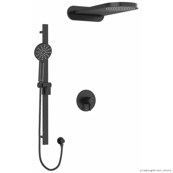 Paradox Thermostatic Shower Faucet - PEX-Ready Black Design KIT2745PXTMBK-SPEX RIOBEL