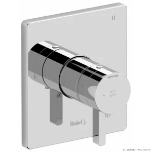 Thermostat Shower Trims by RIOBEL – Paradox Model TPXtq4c with Five Functions & Modern Chrome Design