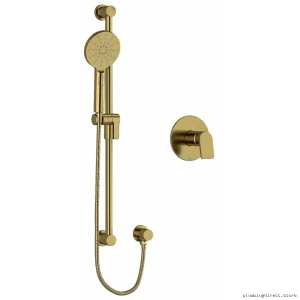 Pressure-Balancing Shower Faucet PEX-Compatible Brushed Gold RIOBEL OD54BG-SPEX